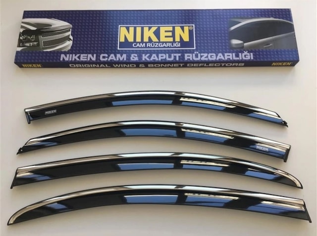 Niken Fiat Doblo 2024 Kromlu Cam Rüzgarlığı 4'lü