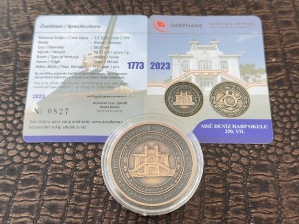 Msü Deniz Harp Okulu 250.yıl Bronz Hatıra Para
