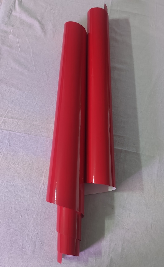 Kırmızı Renk Dayanıklı Araç Motor Mobilya Folyosu 126cm X 30