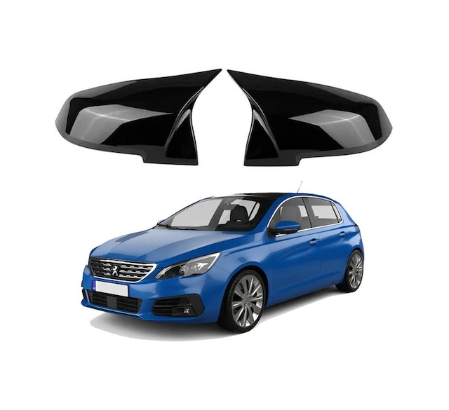 Peugeot 308 Yarasa Ayna Kapağı 2014 Ve Üzeri Parlak Siyah