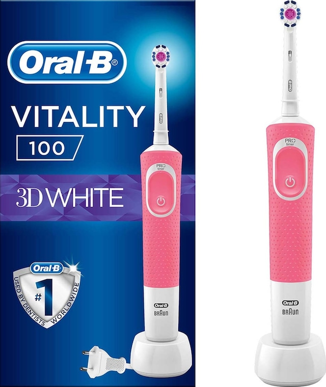 Oral-B Vitality 100 3D White Elektrikli Diş Fırçası Pembe