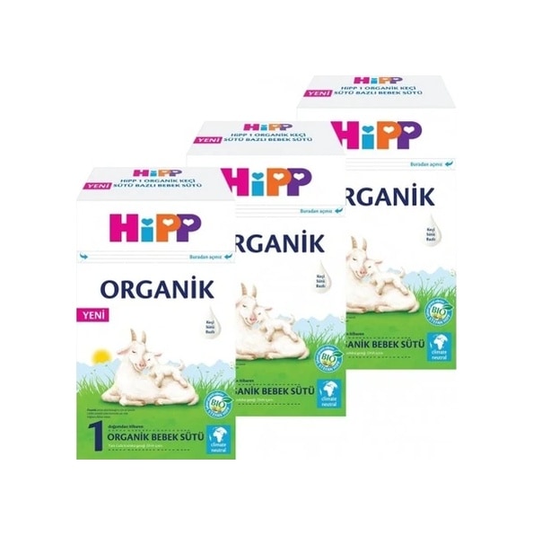 Hipp Organik 1 Keçi Sütü Bazlı Bebek Sütü 400 Gr 3 Adet