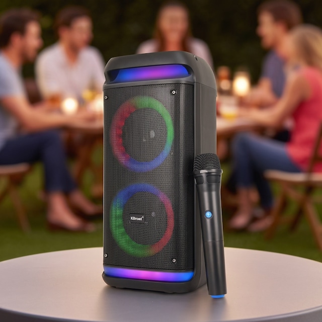 Kts-2089 Rgb Işıklı Taşınabilir Bluetooth Hoparlör - Şarjlı Parti Höpörlör