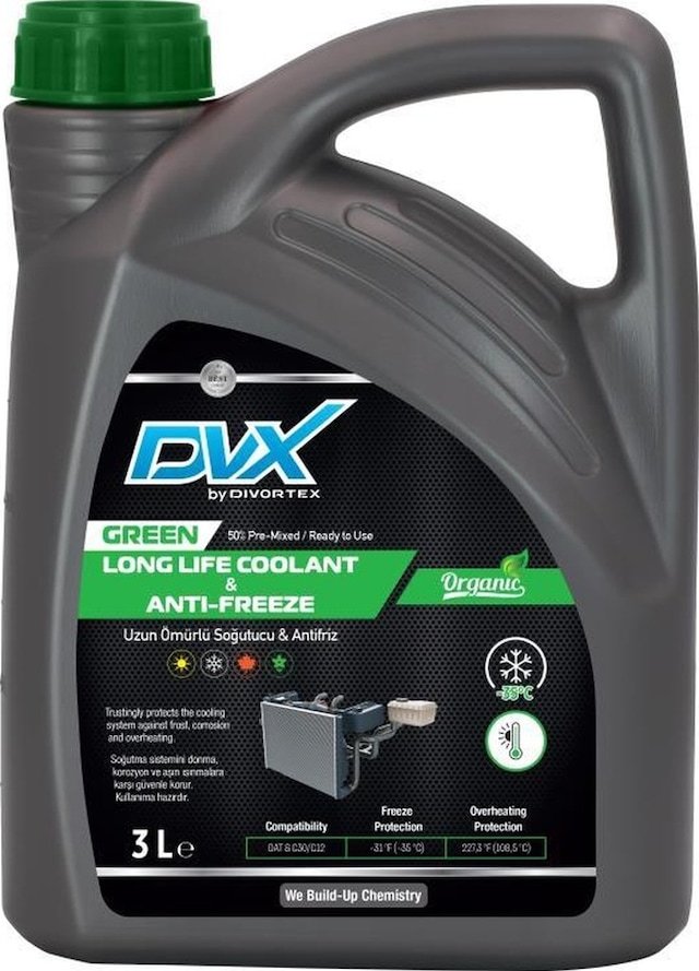 Dvx Antifiriz -35 Organik Yeşik 3 Lt