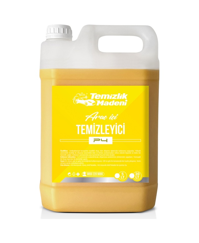 Temizlik Madeni Araç İçi Temizleyici P4 - 5 LT