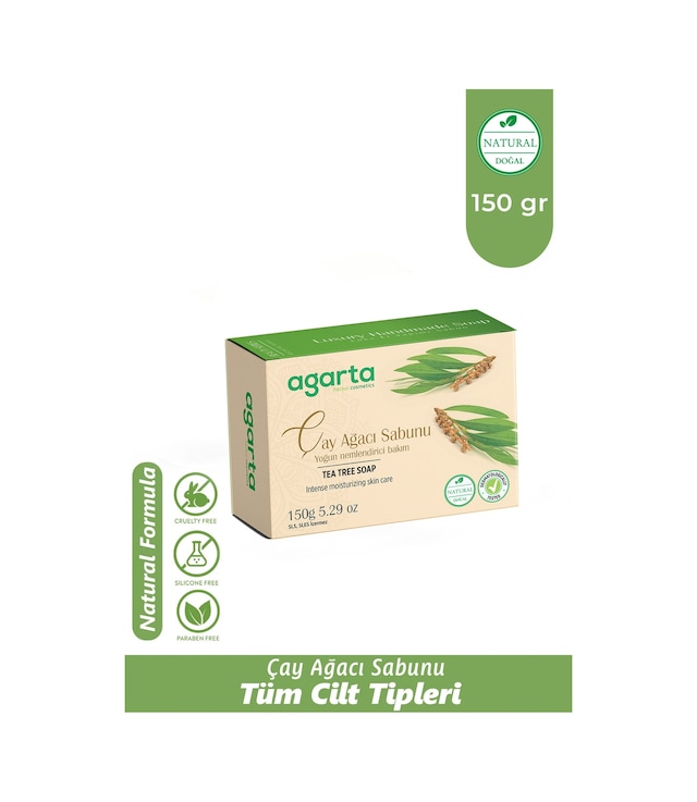 Agarta Doğal El Yapımı Çay Ağacı Sabunu 150 G