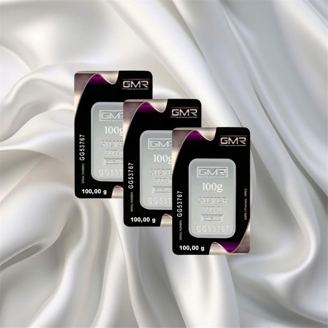 Leva Gold 100 Gr Gmr Gümüş Külçe 3 Adet