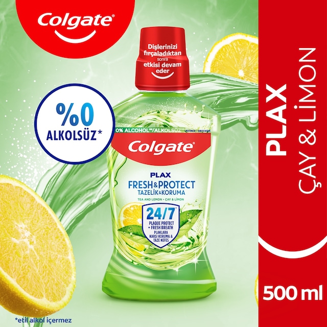 Colgate Plax Çay ve Limon Ağız Bakım Suyu 500 ML