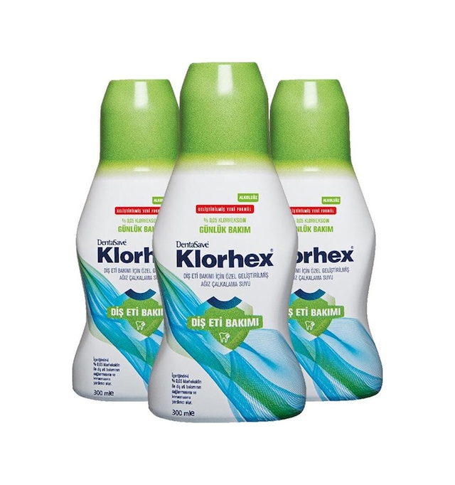 Klorhex Günlük Bakım Ağız Çalkalama Suyu 300 Ml X 3