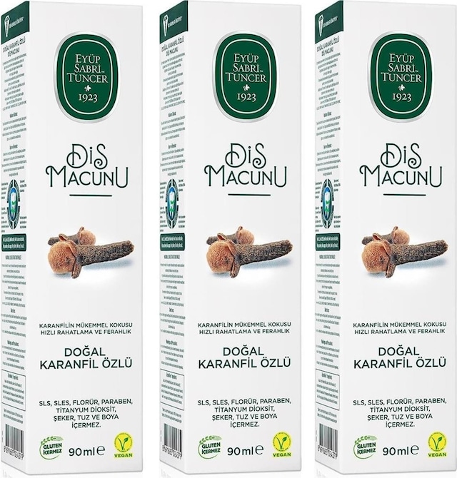 Eyüp Sabri Tuncer Doğal Karanfil Özlü Diş Macunu 3 x 90 ML