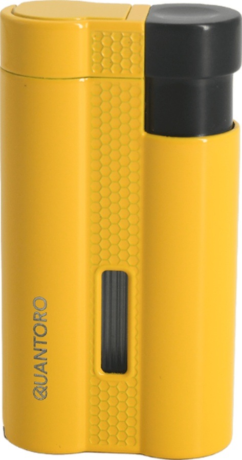 Quantoro 3 Torch Pürmüz Sarı-siyah Metal Puro Çakmağı - Trz1015