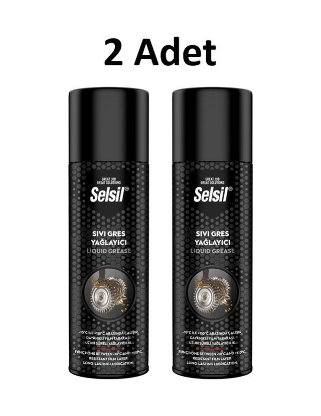 Selsil Sıvı Gres Yağlama Spreyi 500ml 2 Adet