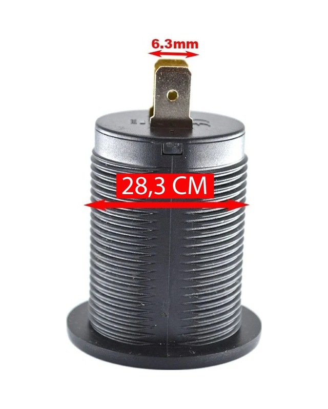 12v 24v Dc Usb Qc3.0 Type-c Pd Şarj Port Yuvarlak