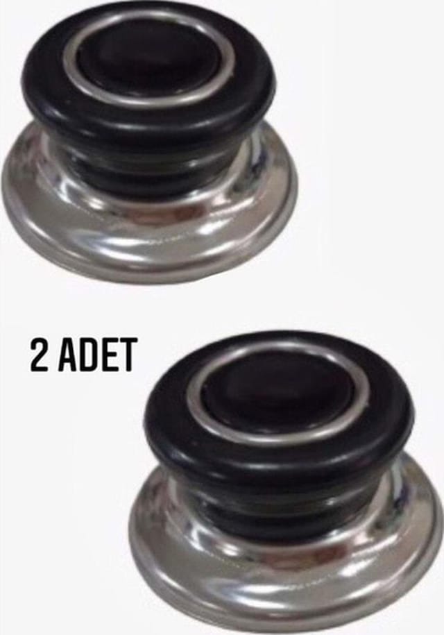 Doğuş Mutfak 2 Adet Siyah Tüm Tencere Tava Kapaklarına Uygun Bagalit Tepe Cam Tencere Kapağı Kulpu