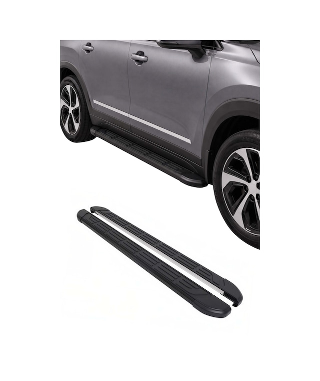 Nissan Qashqai 2014-2021 Uyumlu Araca Özel Sideline Yan Basamak Siyah