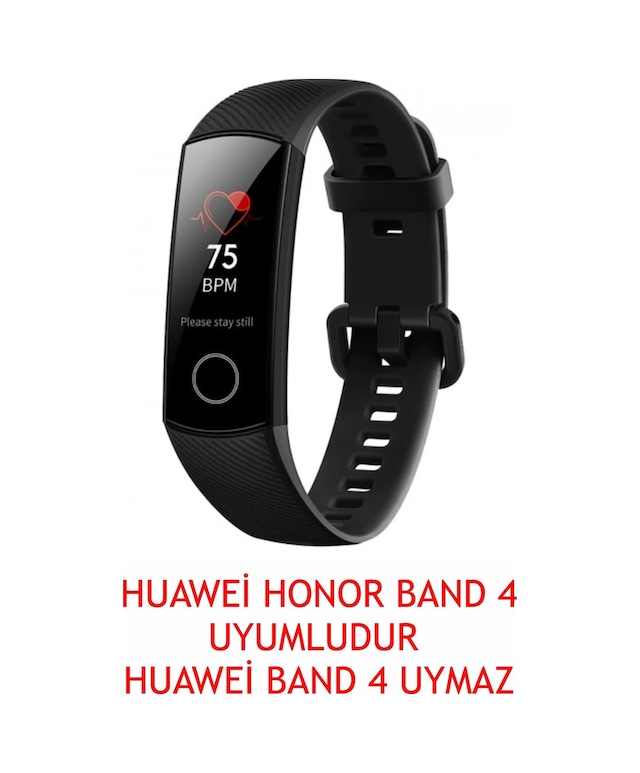 Honor Band 4 Uyumlu Kordon Siyah Mor