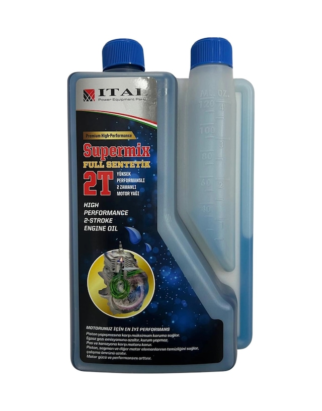 İtal Supermix 2t 2 Zamanlı Ölçekli Mavi Motor Yağı 1l