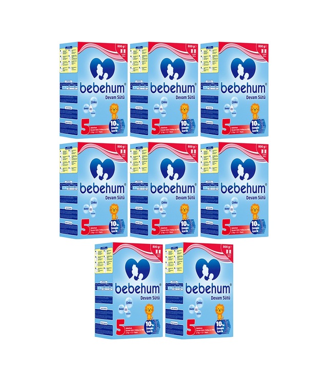 Bebehum 5 Numara Devam Sütü 2 Yaş+ 800 gr x 8 Adet