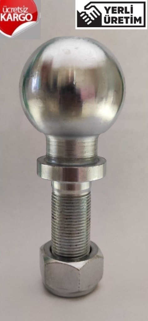 Römork Araba Topuzlu Çeki Demiri Somunlu 50Mm (A+ Kalite)