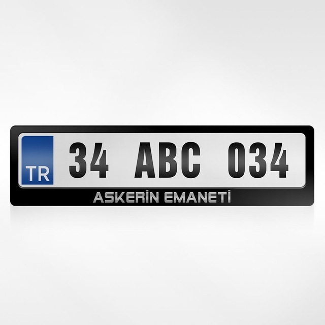 Kişiye Özel Askerin Emaneti Yazılı Plakalık 254897414