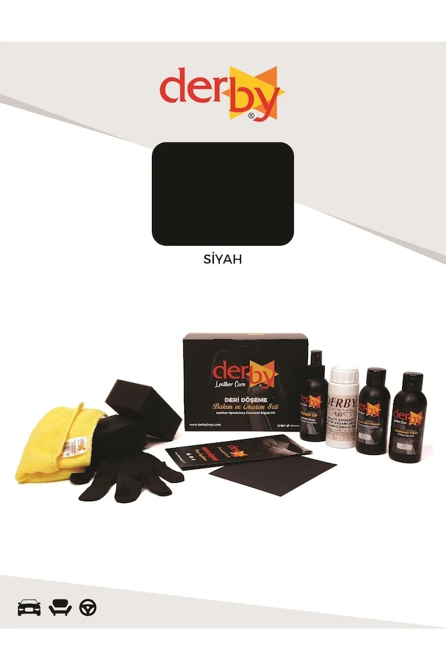 Derby Siyah Oto Torpido Plastik Trim Aksam Boyama 4 Lü Set