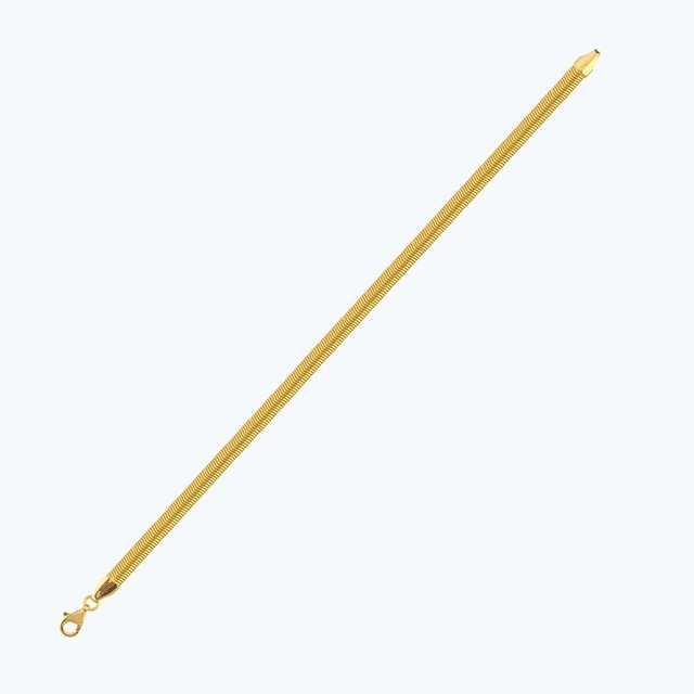 Altınbaş 22 Ayar Altın Balık Sırtı Zincir Bileklik Bzcbl0004-25937-3-415mm Çok Renkli