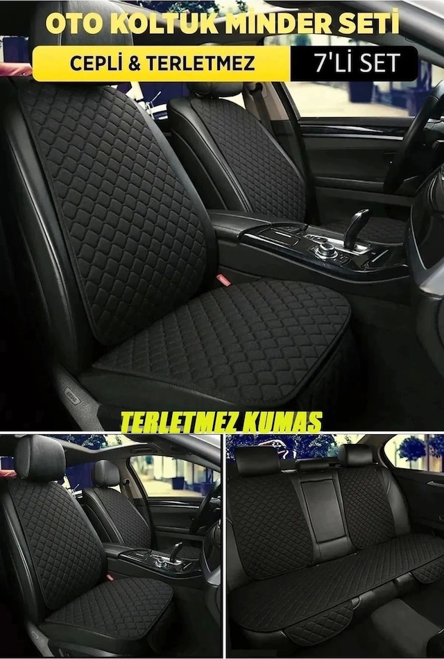 Kia Sportage Terletmez Kumaş Minterletmez Kumaş 7 Parça Full Takım Siyah-siyah