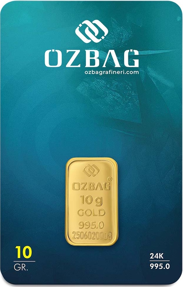 AgaKulche 24 Ayar 10 gr 995 Özbağ Külçe Altın