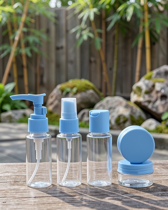 30 Ml 5'li Seyahat Boy Kozmetik Organizer Seti Uczzz5liseyahatşişesimavi-2