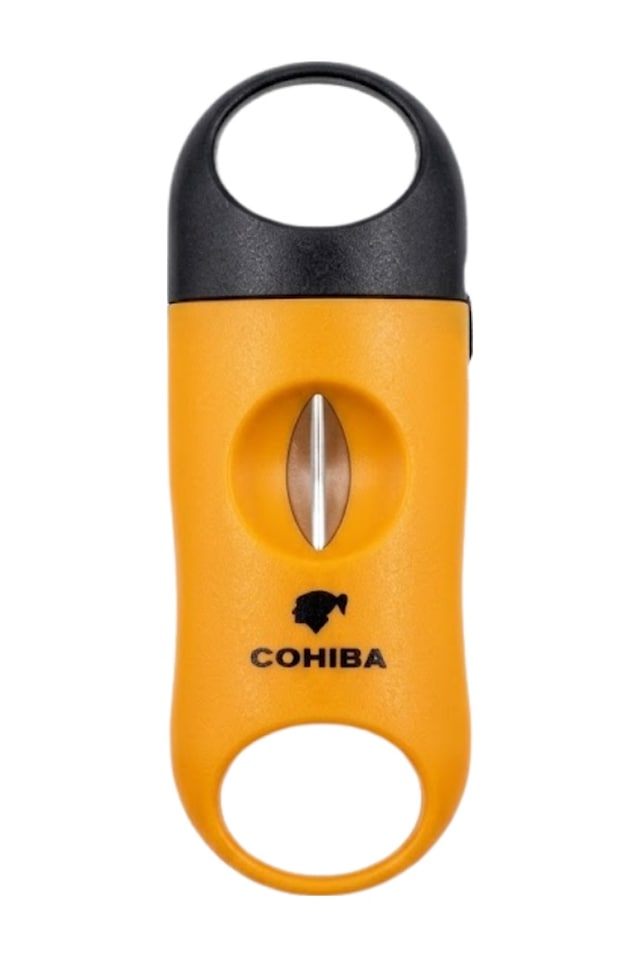 Cohiba Sarı Siyah V Plastik Puro Makası Kesici - Tr9653
