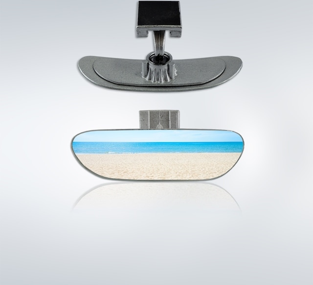 Ova-3 Dik-Eğik Kollu Universal Iç Dikiz Aynası 16X4 Cm Gri