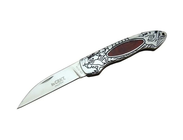 Cr 0124 Rd Kamp Çakı 20 Cm - Metal Desenli Sap, Kılıflı, Kutulu