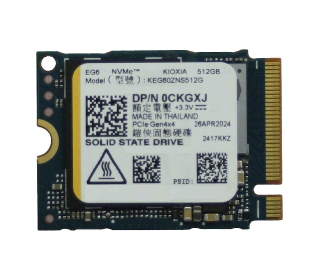 Kioxia Eg6 512GB NVMe M.2 2280 PCIe 4.0 Okuma 4100 MB/s Yazma 2600 MB/s