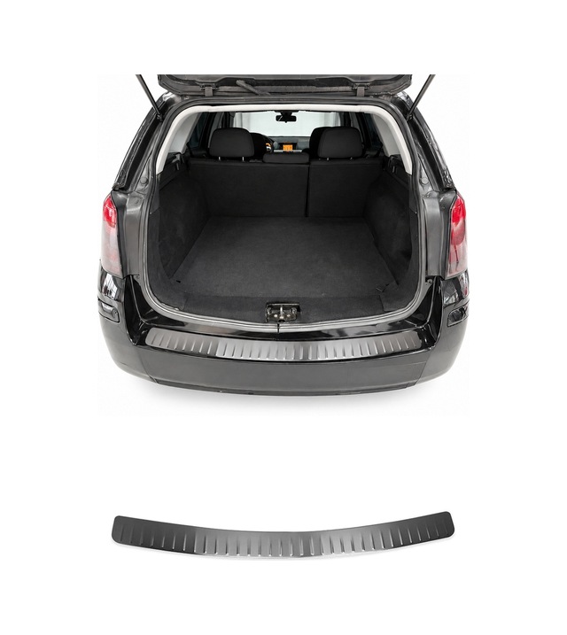 Opel Astra H Station Wagon 2004-2010 Uyumlu Krom Arka Tampon Eşiği Paslanmaz Çelik Taşlı Mat