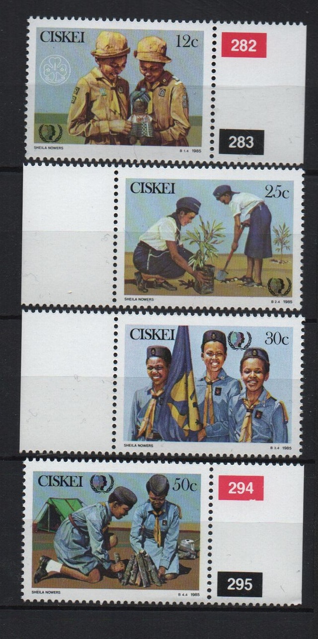 Güney Afrika Ciskei 1985 İzci Hareketinin 75. Yıldönümü Tam Seri Lt0022b Teşhir Ürün