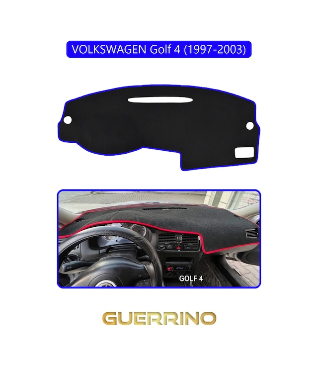 Volkswagen Golf 4 1997-2003 Torpido Koruma Halısı Mavi Kenar