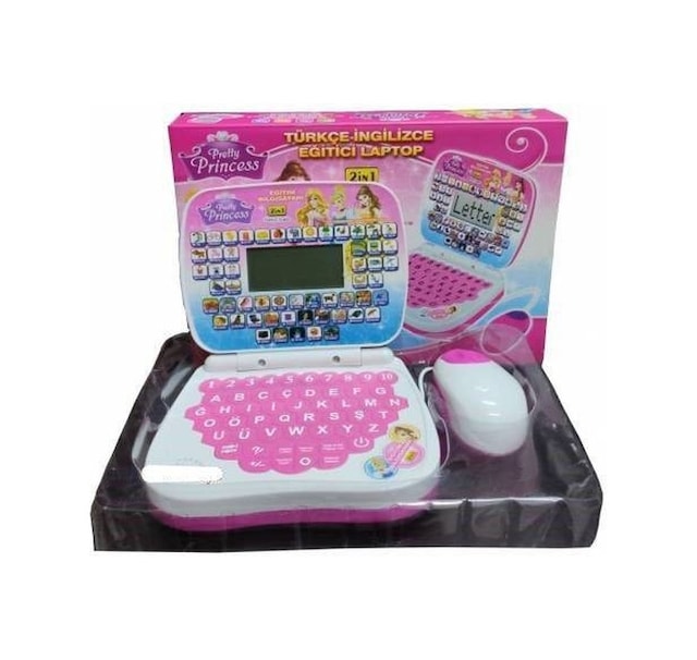 Princess Eğitici Oyuncak Bilgisayar Oyuncak Laptop Türkçe İngiliz