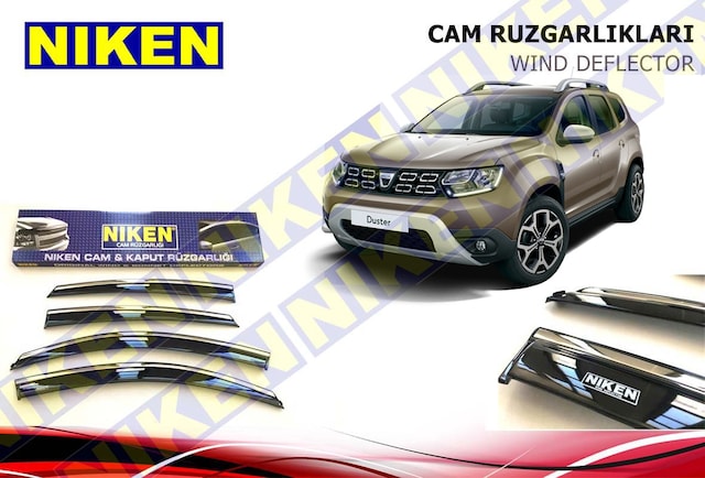Dacia Duster 2018 - 2022 Niken Kromlu Cam Rüzgarlığı Krom