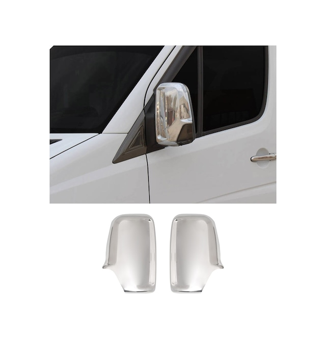 Volkswagen Crafter Uyumlu 2006-2017 Krom Ayna Kapağı 2 Parça Paslanmaz Çelik