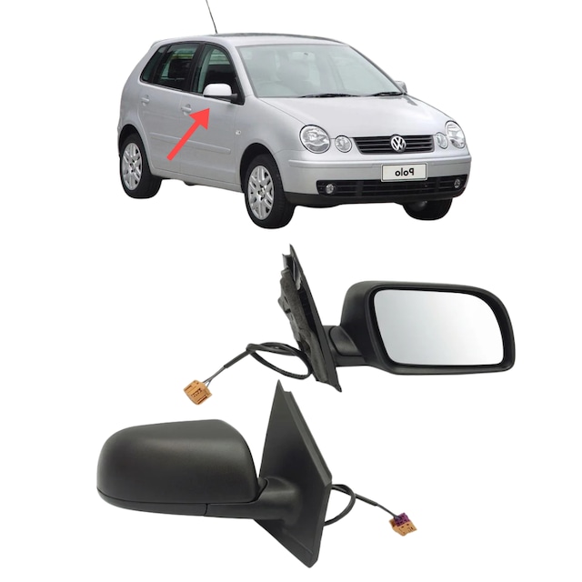 Asparts - Vw Polo 2002 - 2005 Elektrikli Isıtmalı Dış Dikiz Aynası Sağ-Yolcu 6q1857508g Viewmax