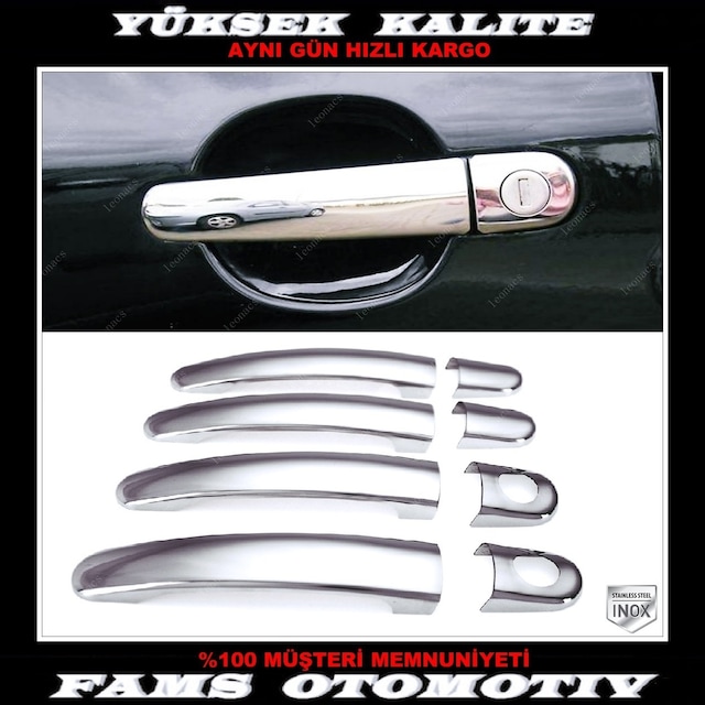 Vw Passat B5 Krom Kapı Kolu 4 Kapı P.Çelik 1996-2005 2 Delik