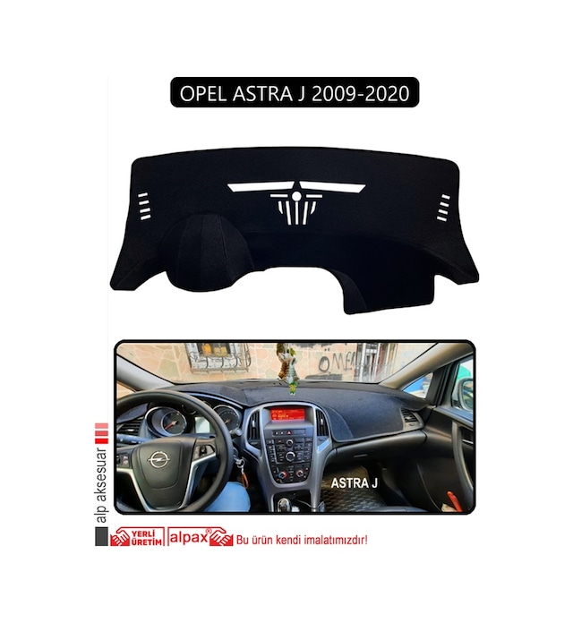 Opel Astra J 2009-2020 Torpido Koruma Halısı Siyah Kenar