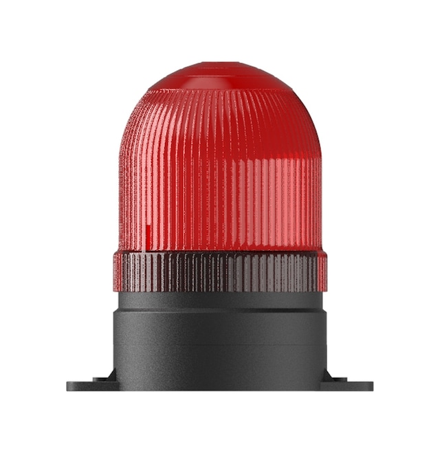 Mesan Ø70 300 Seri Sabit Ampul Taban Montaj Kırmızı 12vdc Ms 300.1.12vdc