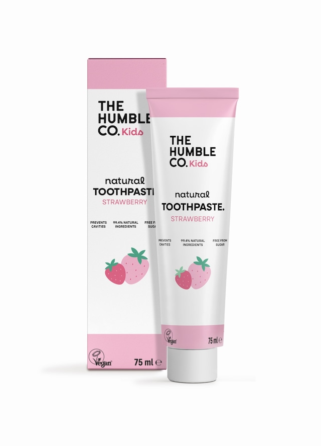 Humble Co Toothpaste Kids Strawberry 75 Ml Çocuklar İçin Çilek Aromalı Doğal Diş Macunu 75 Ml Temel Bakım