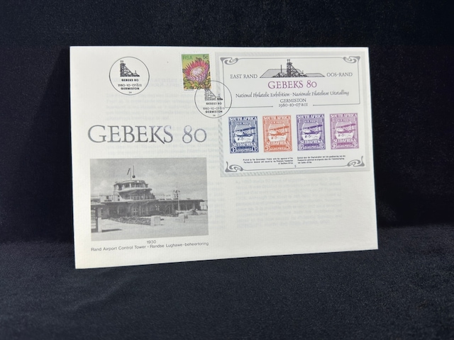 1980 South Africa First Day Cover Fdc Gebeks 80 National Philatelic Exhibition Güney Afrika İlk Gün Zarfı Teşhir Ürün