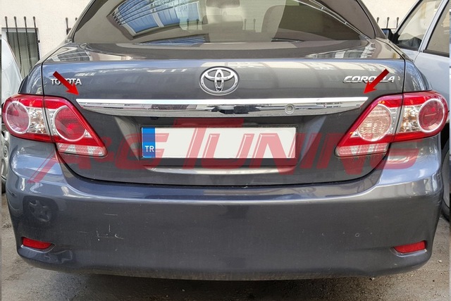 Toyota Corolla Krom Bagaj Çıtası 2011-2013 Paslanmaz Çelik N11.6025