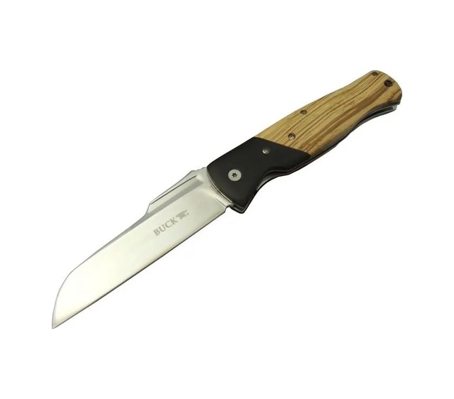 Buck Knives Bk-016zbr Kamp Çakı 23 Cm - Ahşap Saplı, Kılıflı, , Kemerllikli