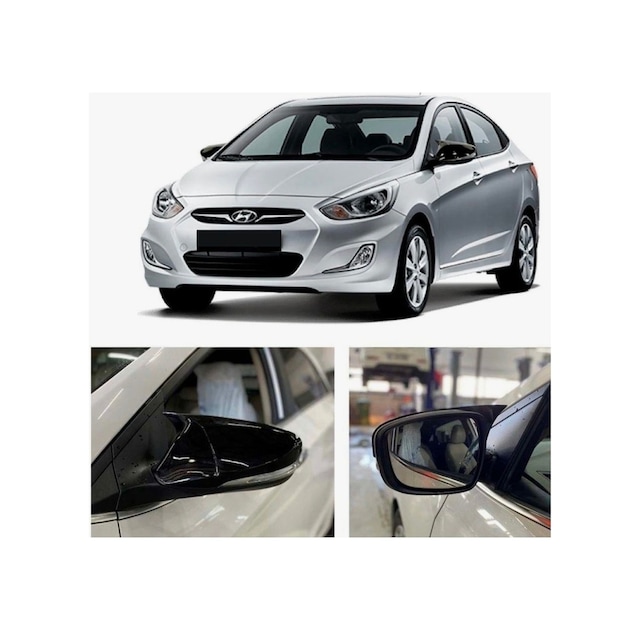 Hyundai Accent Blue Yarasa Ayna Kapağı Sinyalli 2012-2018 Uyumlu İthal Pianoblack Abs Plastik A+ Kalite
