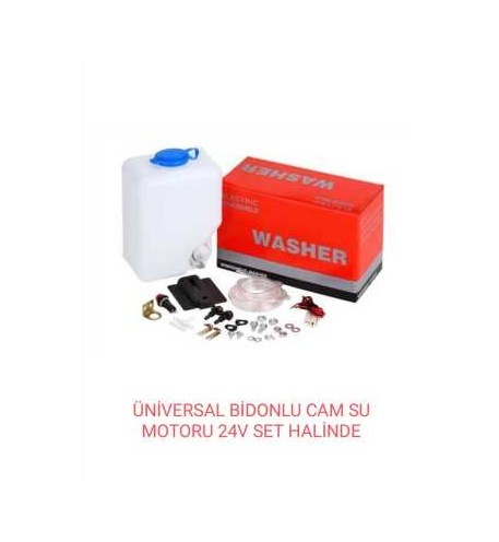 CAM SUYU BİDONU MOTORLU 24V SET HALİNDE