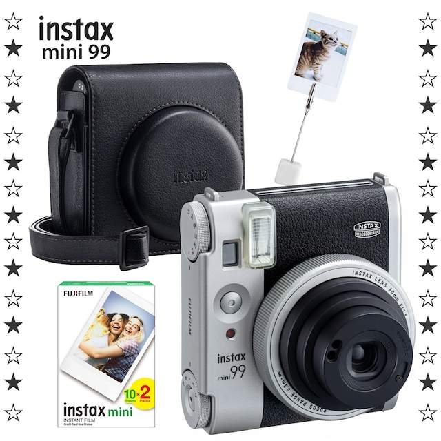 Instax Mini 99 Fotoğraf Makinesi + Deri Çanta + Kıskaç + 20 Adet Film